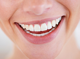 Closeup of healthy teeth after dental sealants